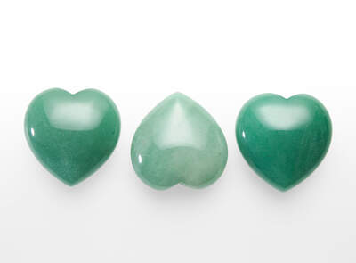 Aventurine Green Heart Palm Stone