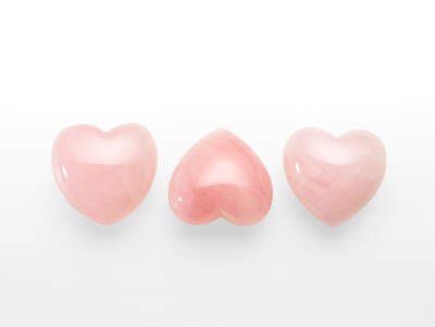 Rose Quartz Heart 30 mm Palm Stone