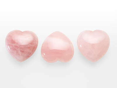 Rose Quartz Heart Palm Stone