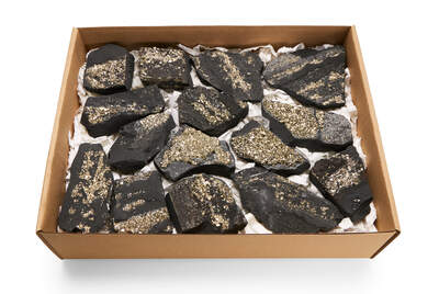 Shungite with Pyrite Box