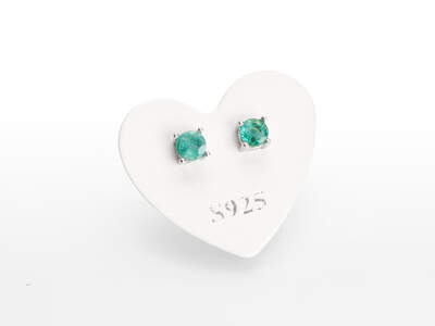 Emerald Facet. Earrings Ag 925/1000