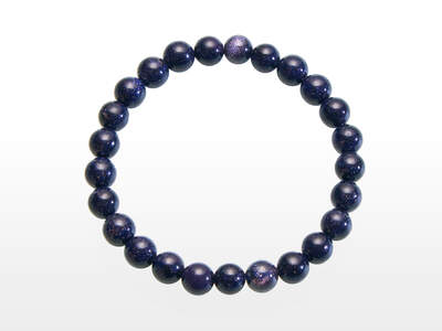 Goldstone Blue Bead