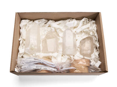 Rock Crystal with Light Base Box
