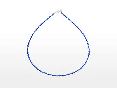 Lapis Facet. Necklace 3 mm Ag 925/1000
