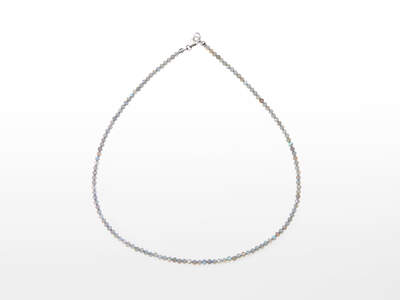 Labradorite Facet. Necklace 3 mm Ag 925/1000