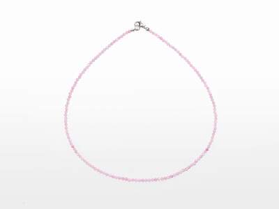 Kunzite Facet. Necklace 3 mm Ag 925/1000