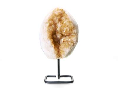 Citrine Druse on Metal Stand
