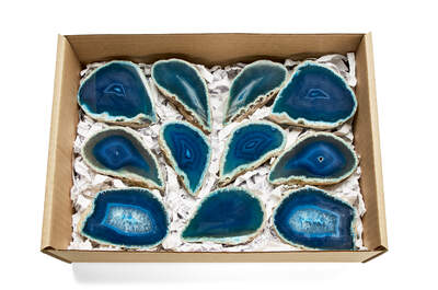 Agate Half Blue Box