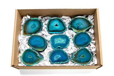 Agate Half Teal Box