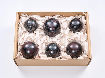 Anthophyllite with Garnet Sphere Box