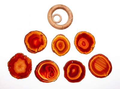 Agate Wind Chime Red