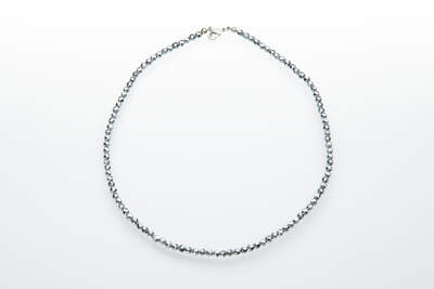 Hematite Necklace Faceted Silver