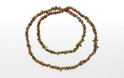 Unakite Chips Necklace Long