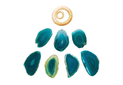 Agate Wind Chime Teal