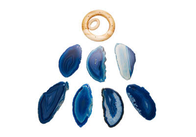 Agate Wind Chime Blue