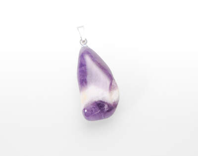 Amethyst Chevron Tumbled Pendant
