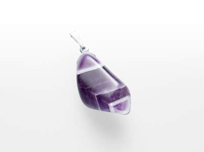 Amethyst Zebra Zambia Tumbled Pendant