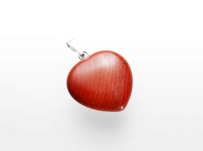 Jasper Red Heart Pendant