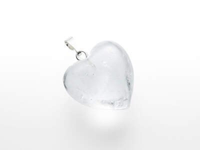 Rock Crystal Heart Pendant