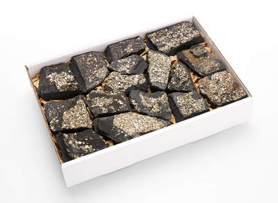 Shungite with Pyrite Box