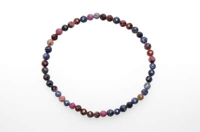 Ruby-Sapphire Bead Faceted