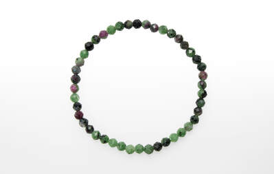 Ruby Zoisite Bead Faceted