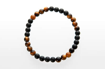 Onyx with Tiger’s Eye Bead for Men