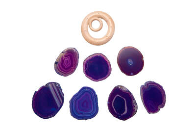 Agate Wind Chime Purple