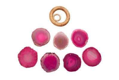 Agate Wind Chime Pink