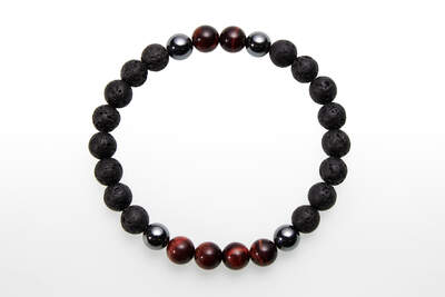 Lava with Bull’s Eye Bead for Men