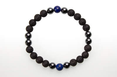 Lava with Lapis Bead for Men