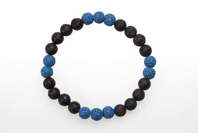Lava (Blue-Black) Bead for Men