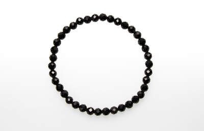 Spinel Black Bead Faceted