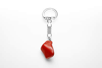Jasper Red Key Ring