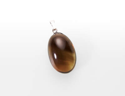 Smoky Quartz AA Tumbled Pendant