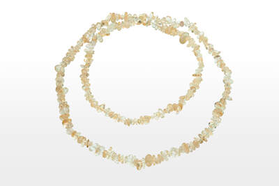 Citrine Chips Necklace Long
