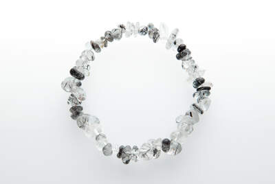 Rock Crystal with Tourmaline AA Chips