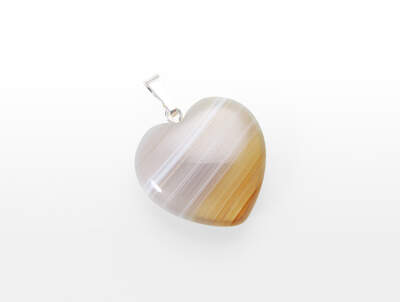 Agate Grey Heart Pendant