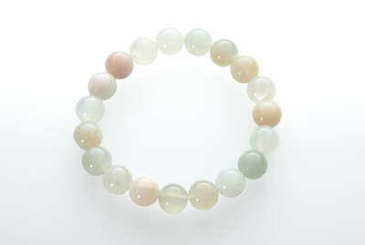 Moonstone Grey Bead