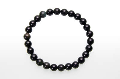 Obsidian Rainbow Bead for Men