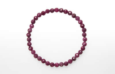 Ruby Bead Faceted