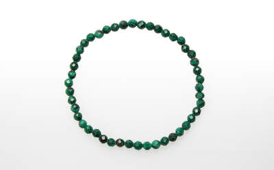 Malachite Bead Faceted