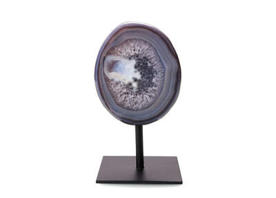 Agate on Metal Stand