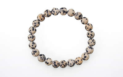 Jasper Dalmatian Bead Matt