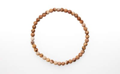 Jasper Picture Bead Faceted