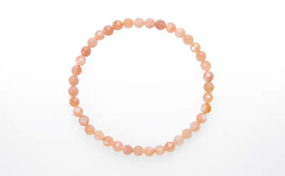 Moonstone Pink Bead Faceted
