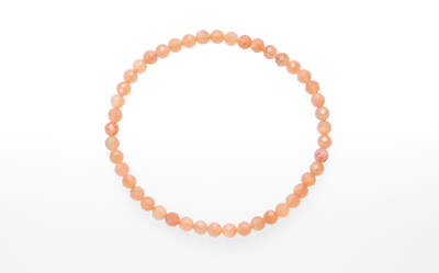 Moonstone Orange Bead Faceted