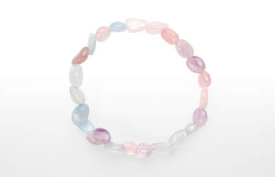 MIX (Rose Quartz + Amethyst + Aquamarine) Tumbled