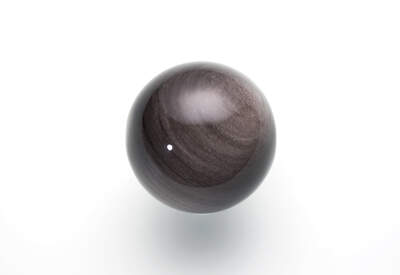 Obsidian Silver Sphere