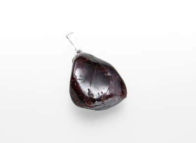 Garnet Tumbled Pendant